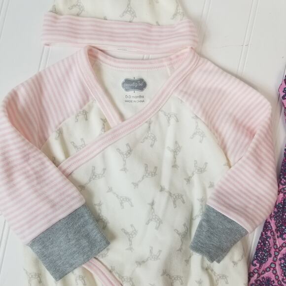 Mud Pie Everly Grey Sleep/Play Bundle 0-3M - Picture 3 of 8